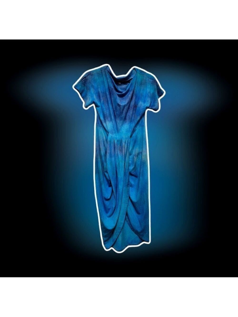 Tie-Dyed Knit Midi Dress Sz Sm